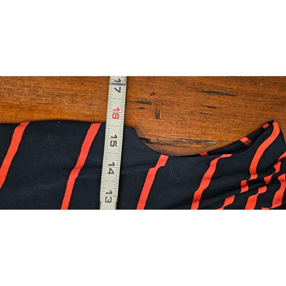 Enfocus‎ studio midi Dress Size 6 Navy pink striped sleeveless - Picture 5 of 8